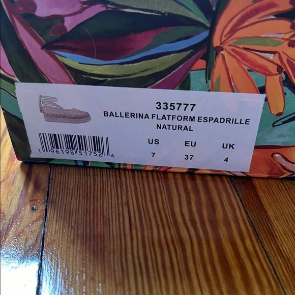 FARM Rio Natural Ballerina Espadrille Flatform Sandal size 7 - Picture 4 of 4